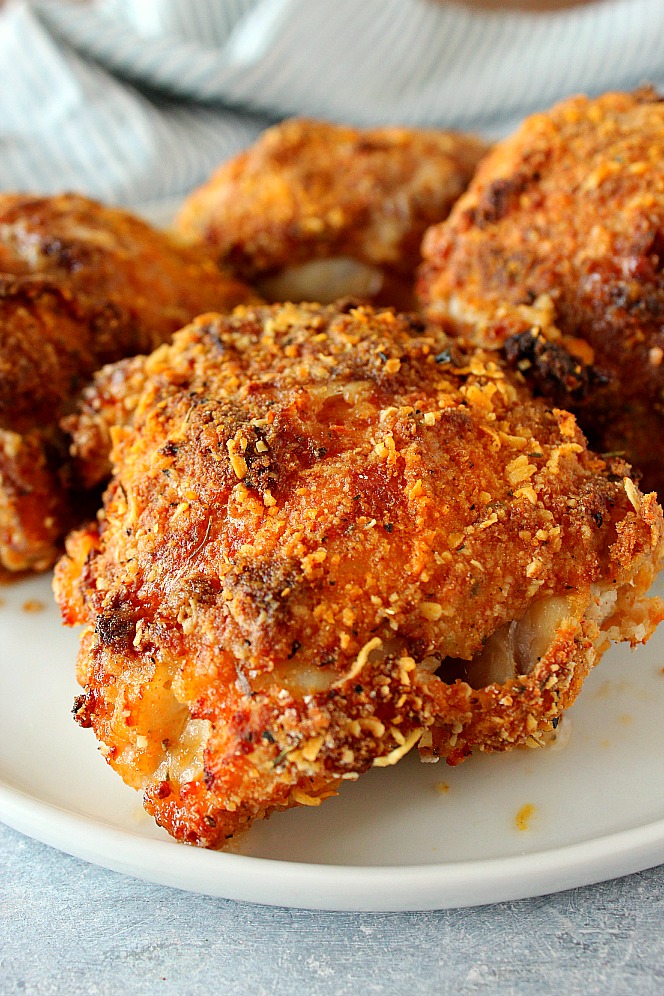 Crispy chicken thighs